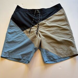 Lands' End Men's Tri-Tone Swim Shorts